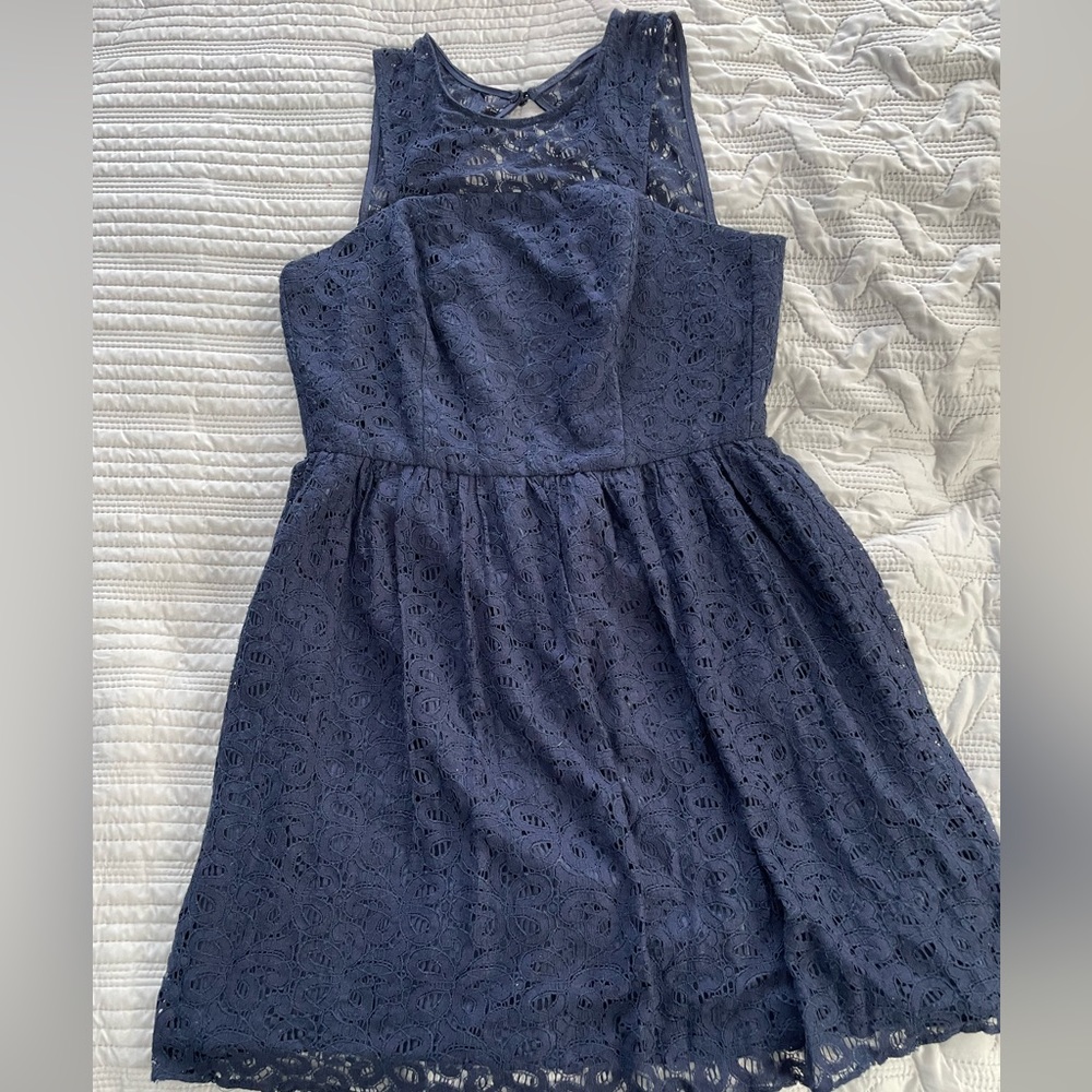 The Limited Lace A-Line Navy Dress - NWT